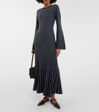 GABRIELA HEARST Lorcan striped wool and silk top outlook