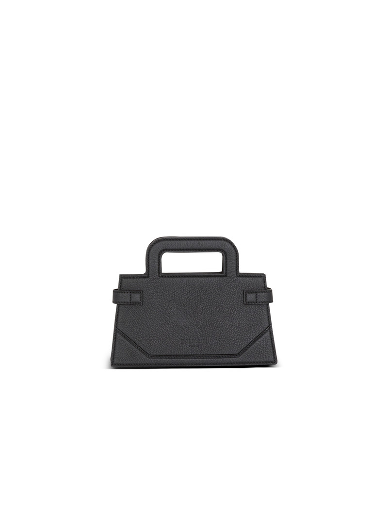Small B-Buzz Top Handle bag in grained leather 4