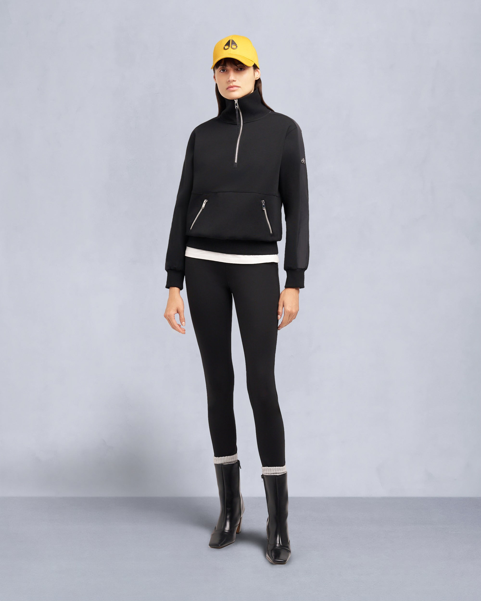 MIX MEDIA QUARTER ZIP SWEATER - 2