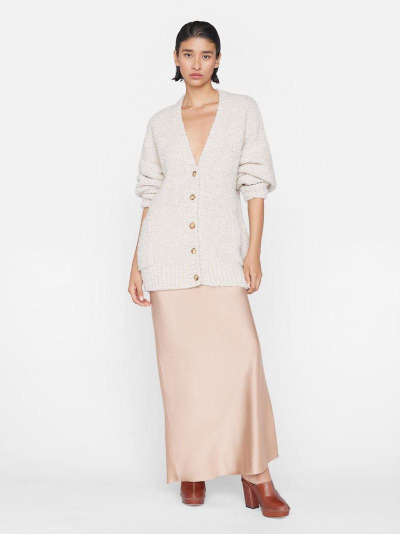 FRAME Boucle Cardi in Oatmeal Heather outlook