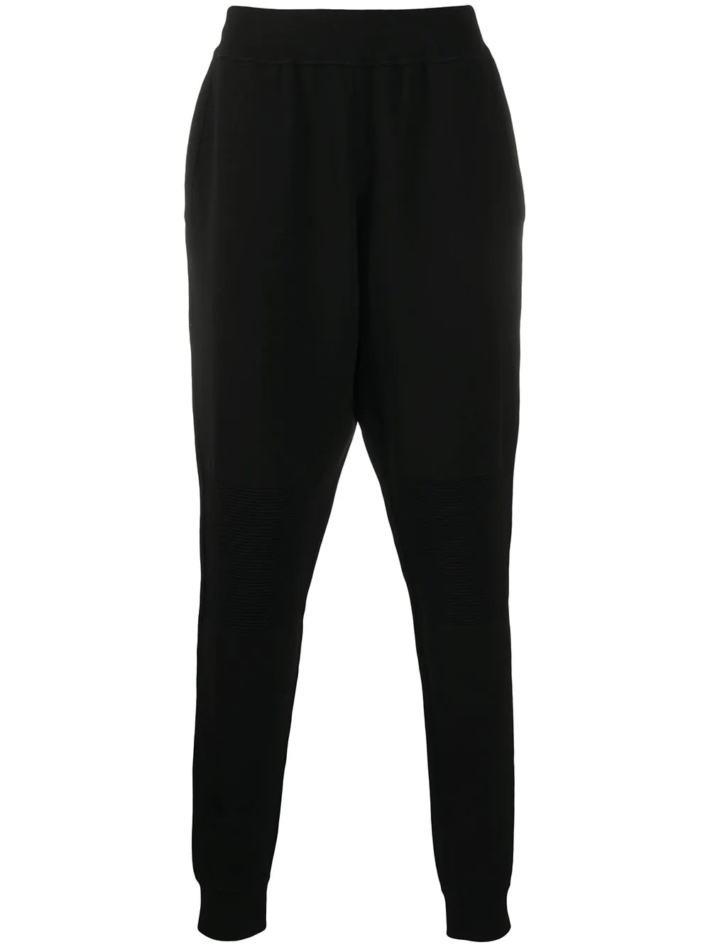 knitted tapered track pants - 1