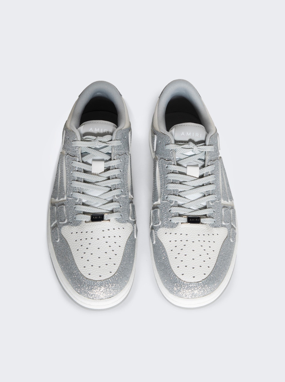 Shimmer Skel Top Low Sneaker White Silver - 5