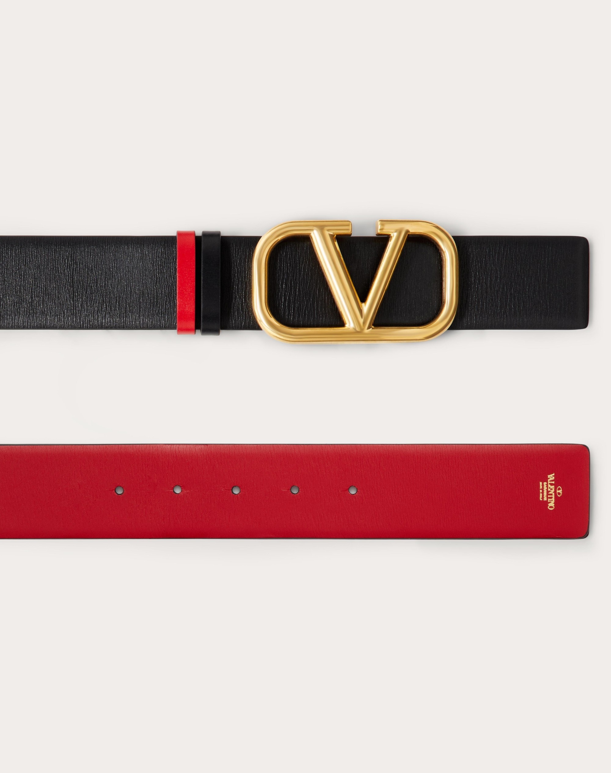 reversible VLOGO leather belt