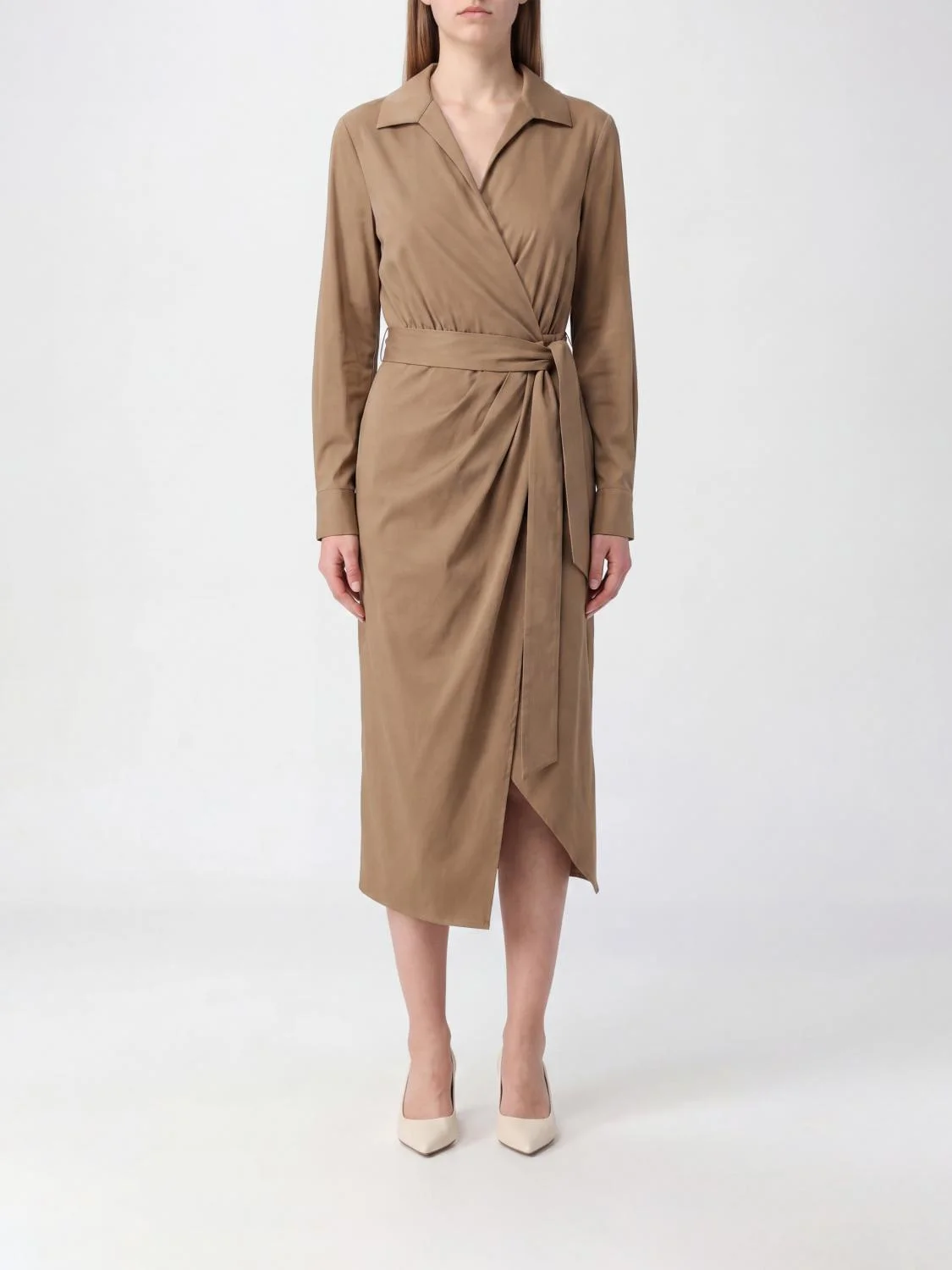 Max Mara Women Cotton Blend Midi Wrap Dress Max Mara - 1