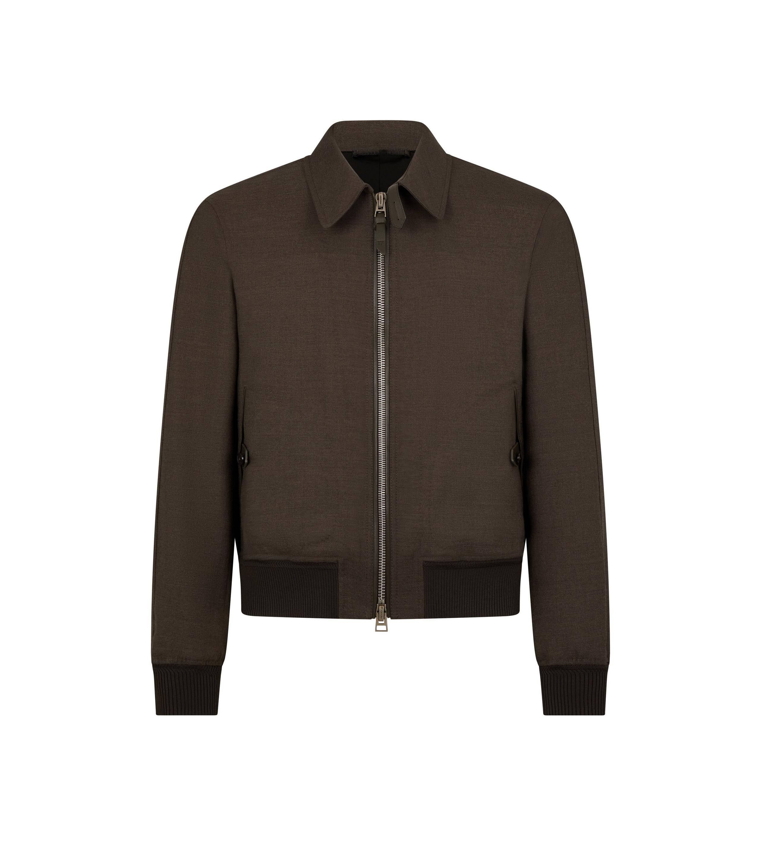MOHAIR SILK CHIC COLLAR BLOUSON - 1