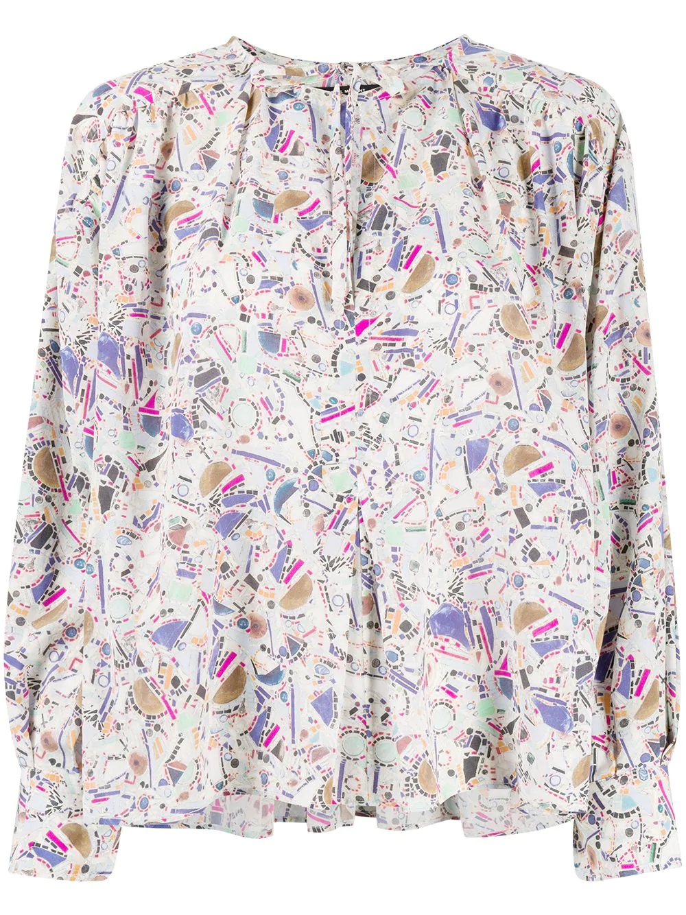 abstract-print blouse - 1