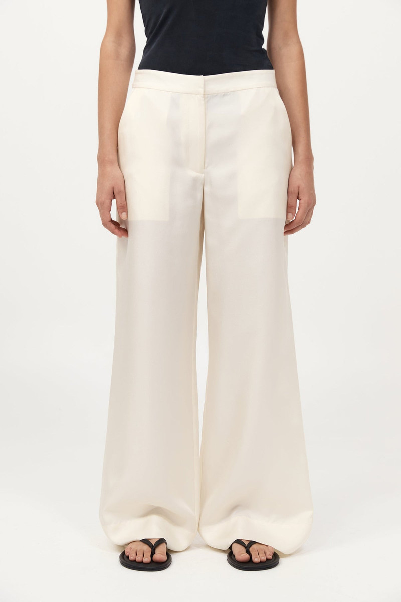 Silk Twill Pants - Milk 3