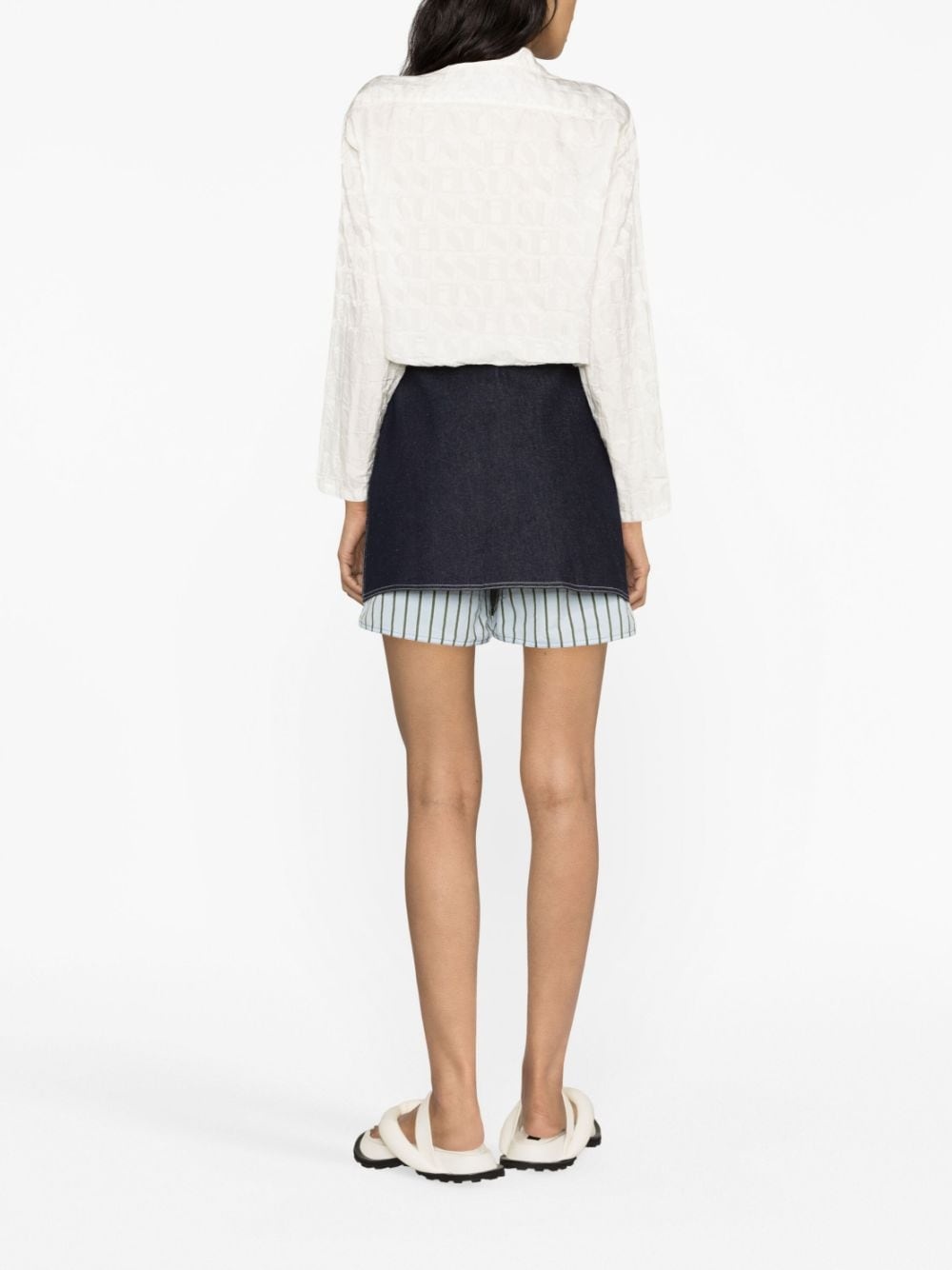 logo-jacquard long-sleeve bodysuit - 4