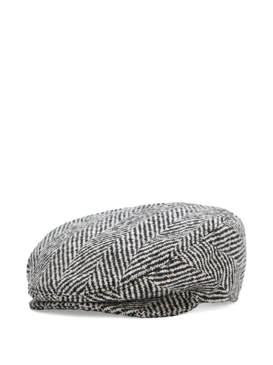 Dolce & Gabbana Shetland Chevron Flat Cap Accessories - 1