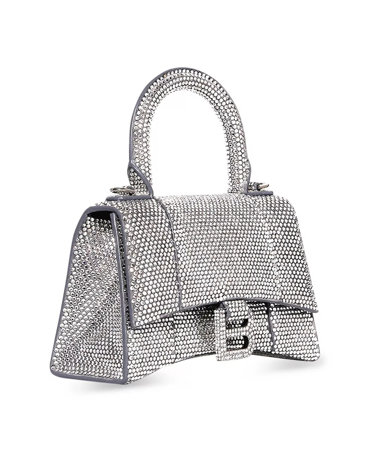 Hourglass Handbag with Rhinestones - 4