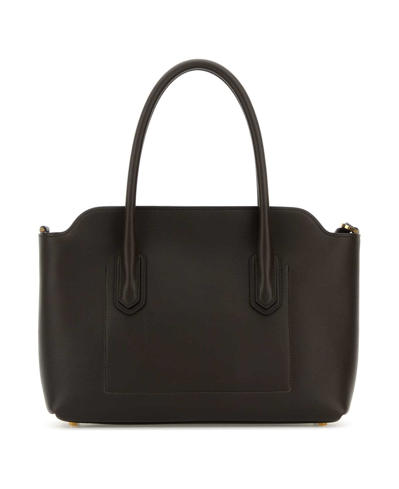 Chocolate Leather Handbag - 3