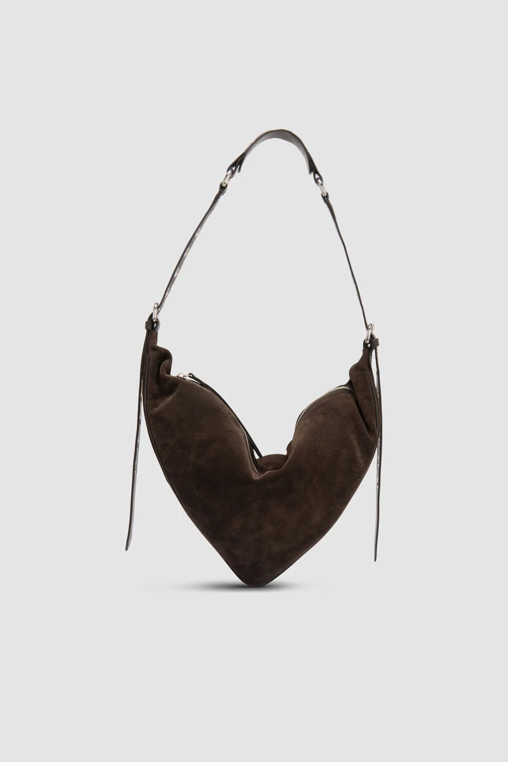 Trayana Ristretto Suede and Nappa Leather Crossbody Bag - 1