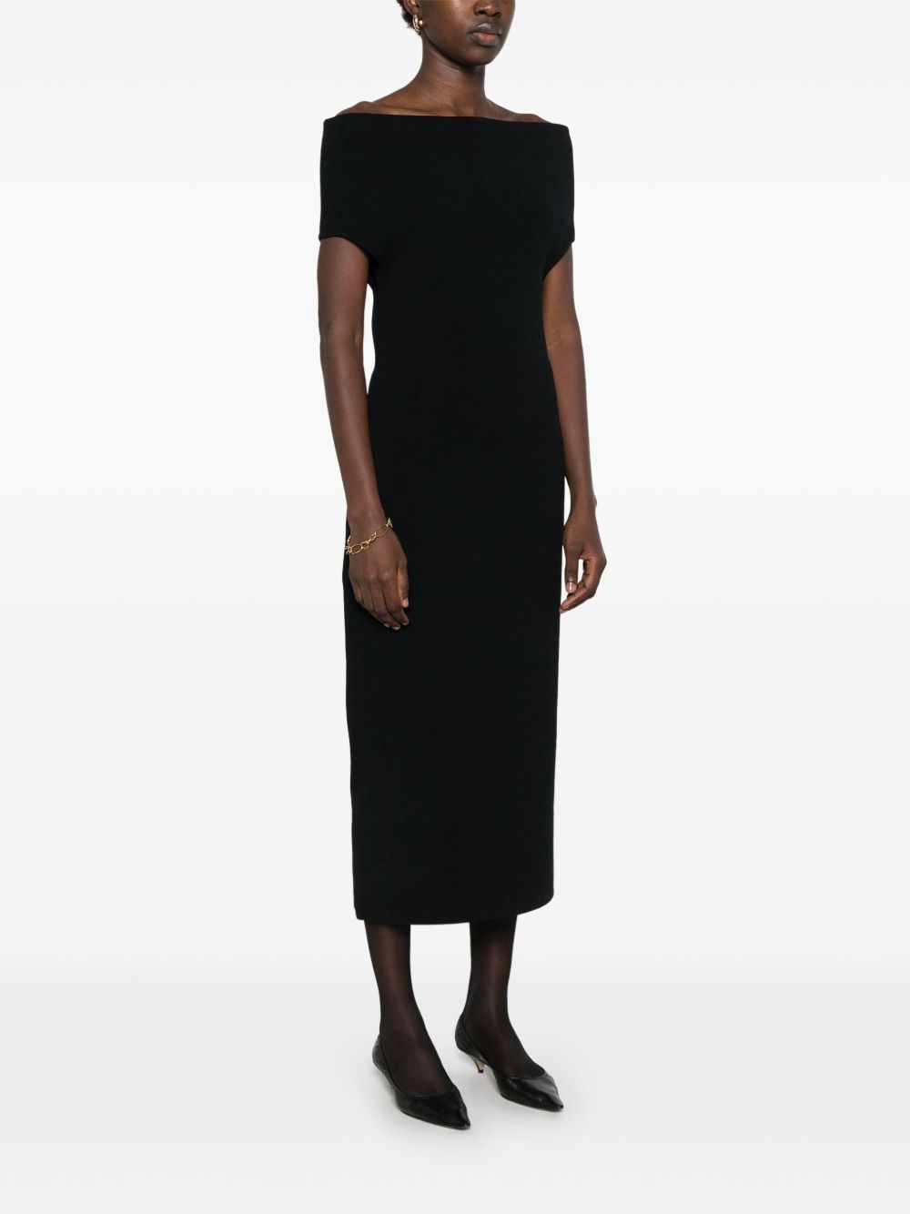 double-knit maxi dress - 3