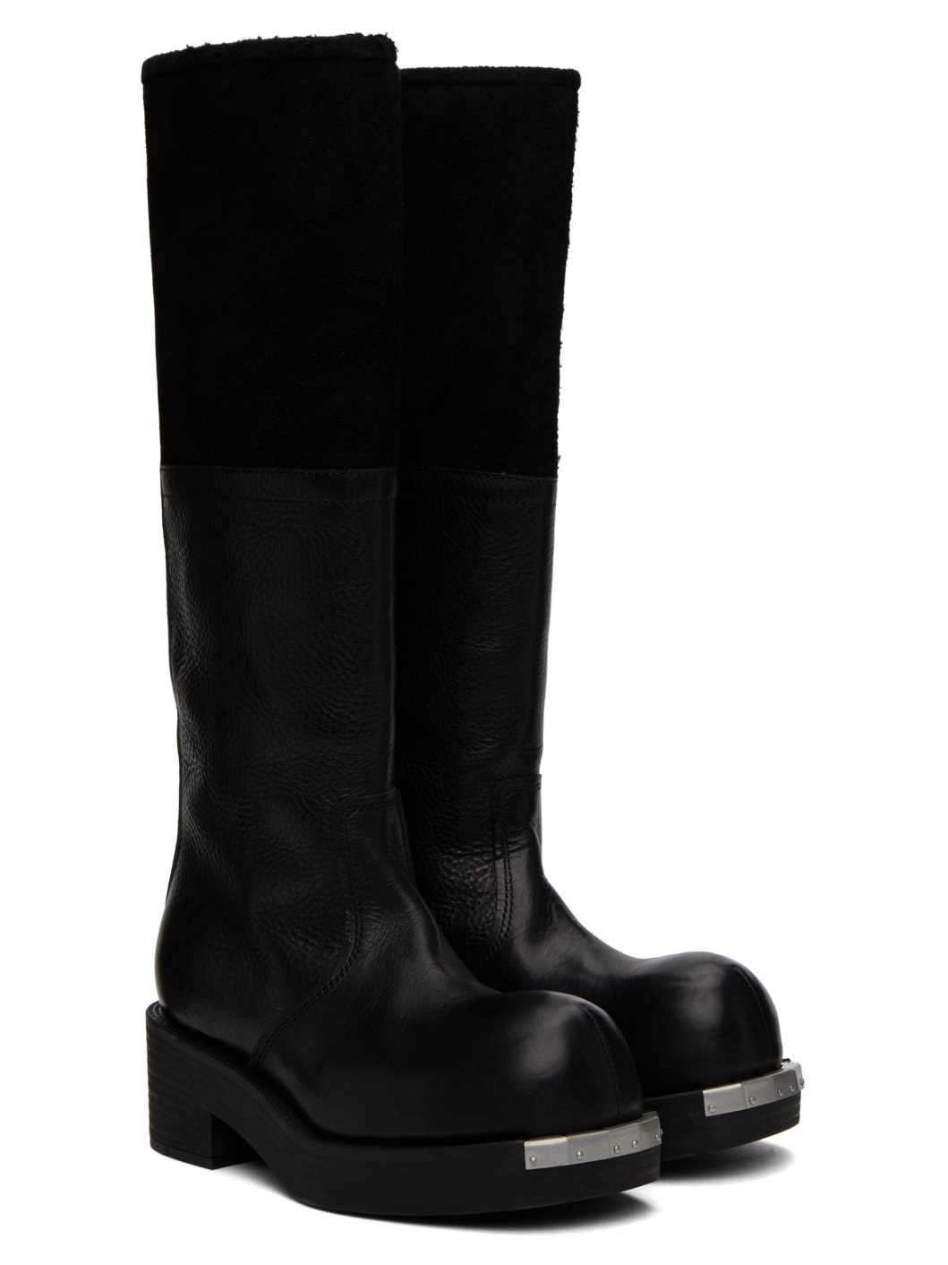 Black Biker Tall Boots - 4