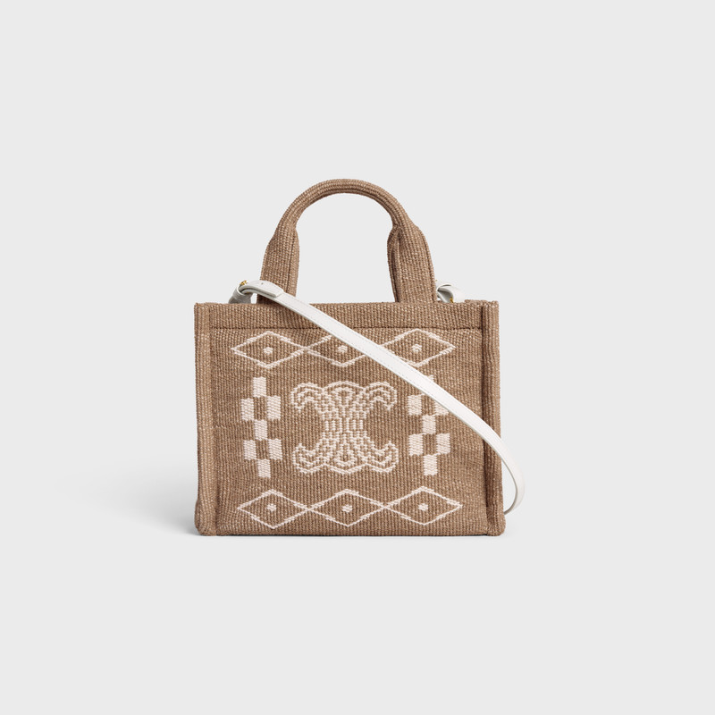 small cabas thais in TEXTILE AND CALFSKIN 3