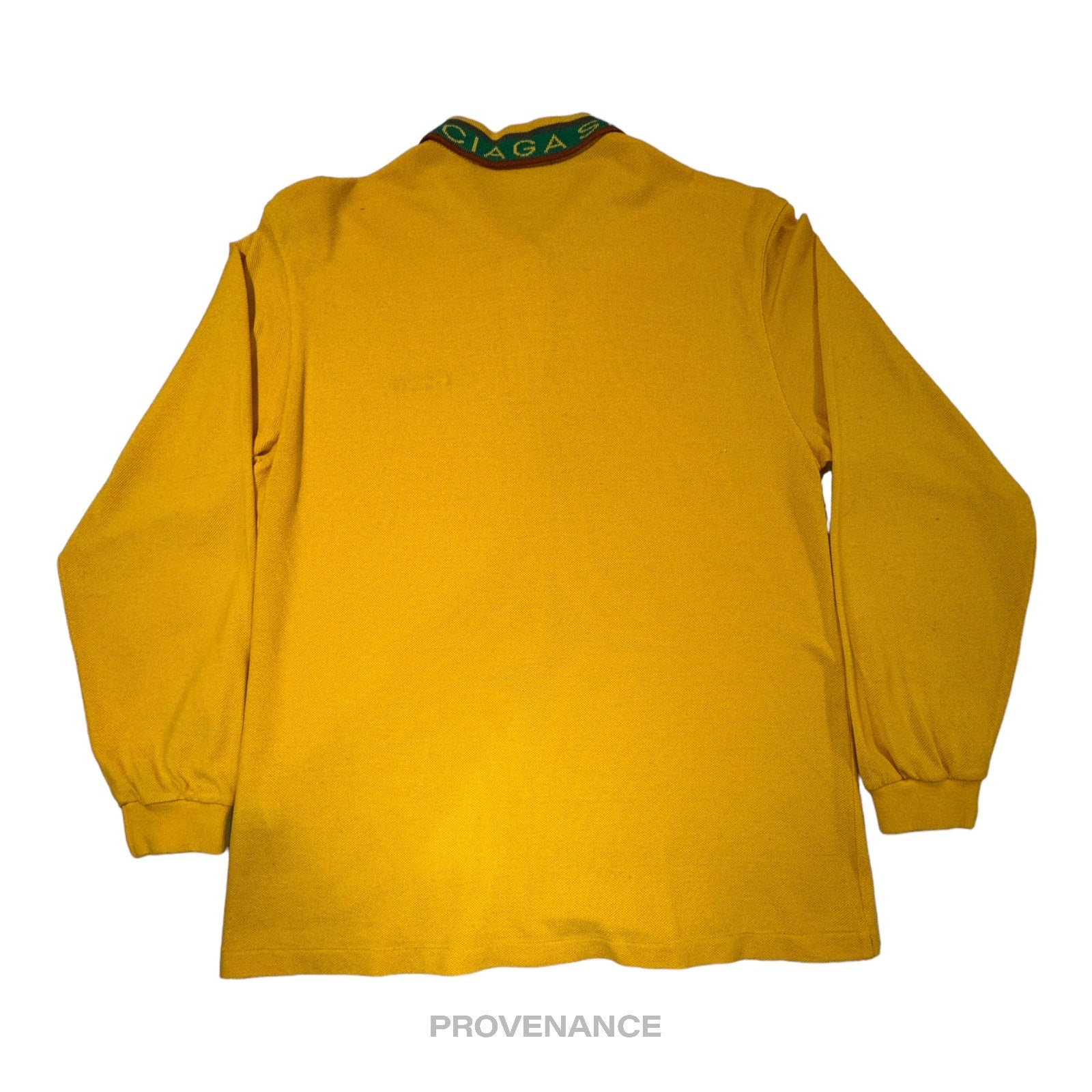 Balenciaga Sports Pique Polo Shirt - Yellow Embroidered - 2