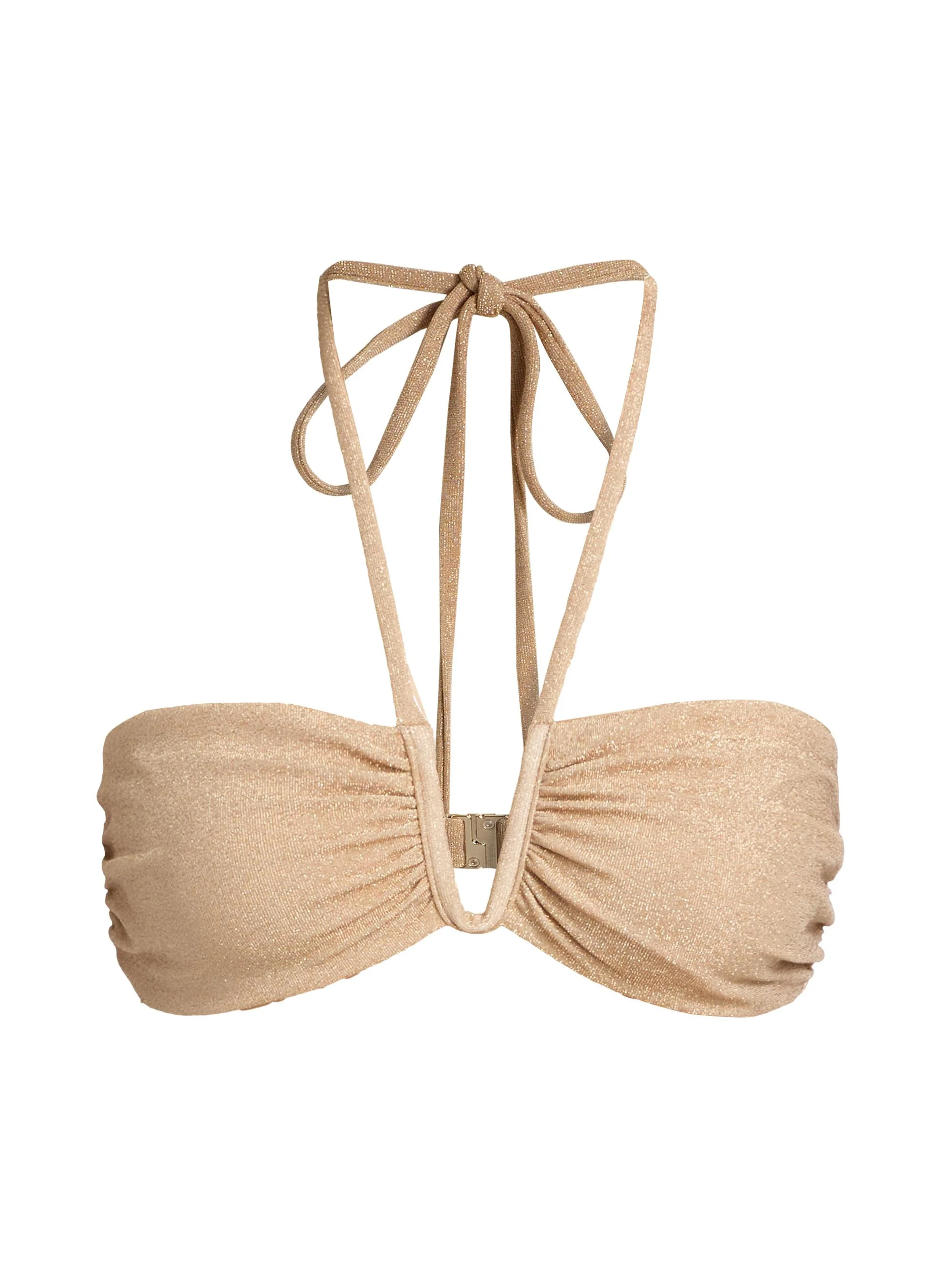 Women's June Metallic Bikini Top - Gold - 1