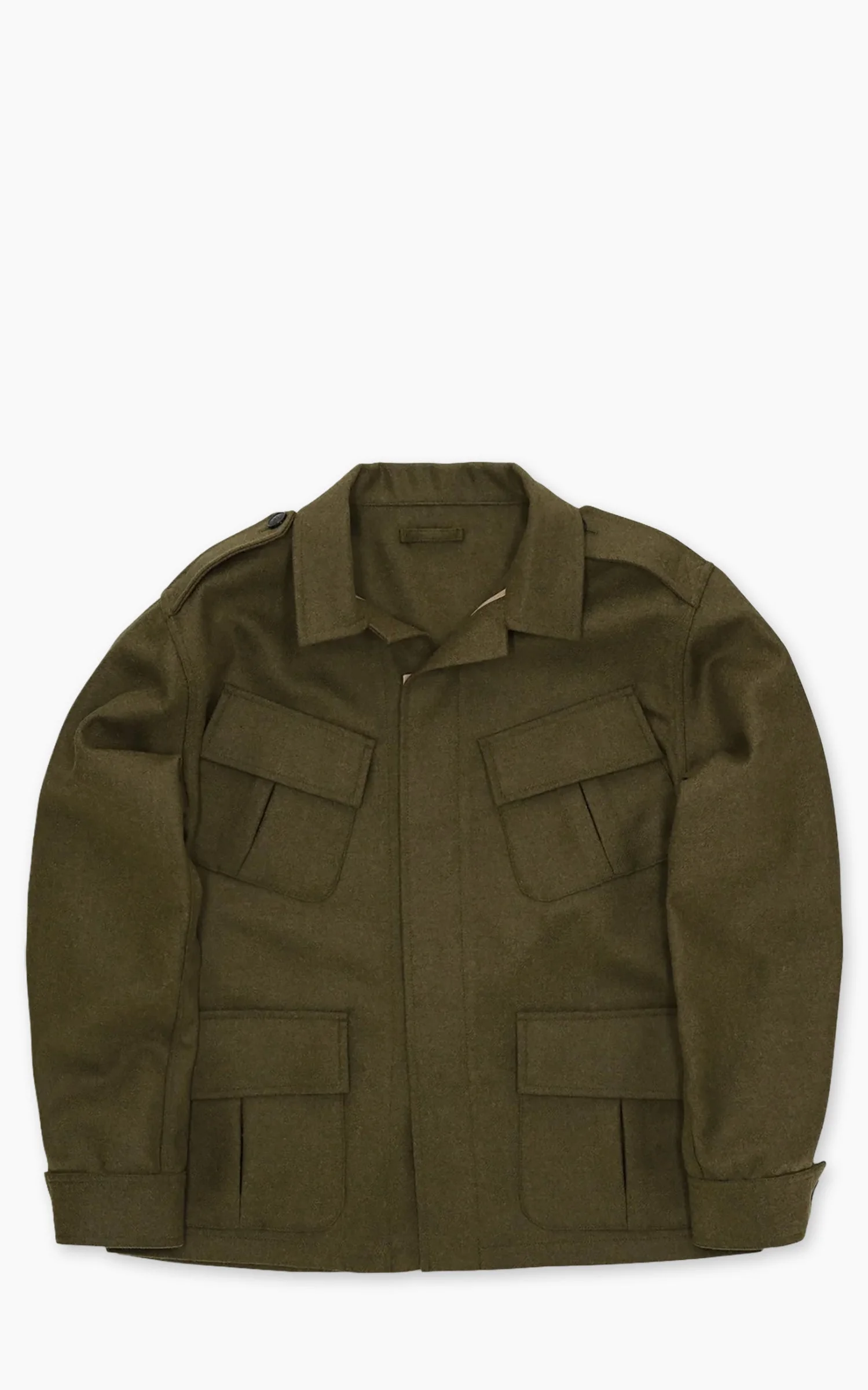 FORTELA CREEK JUNGLE JACKET MELTON WOOL GREEN - 1