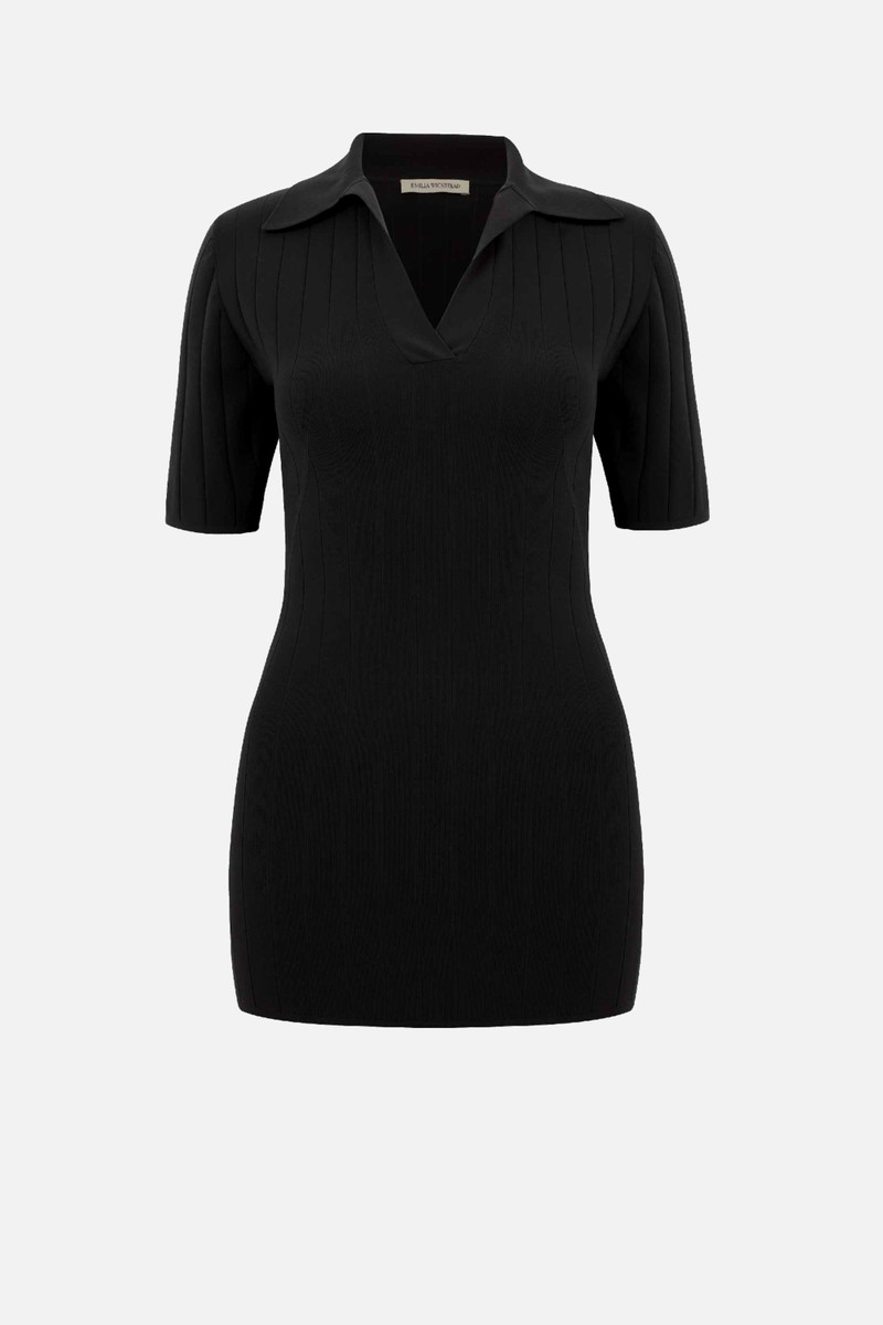 Dune Black Fitted Polo Top 1