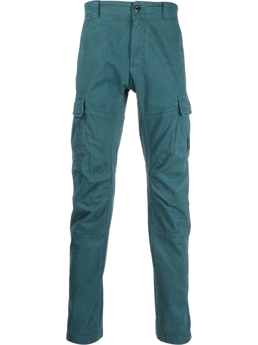 logo-patch cargo trousers - 1