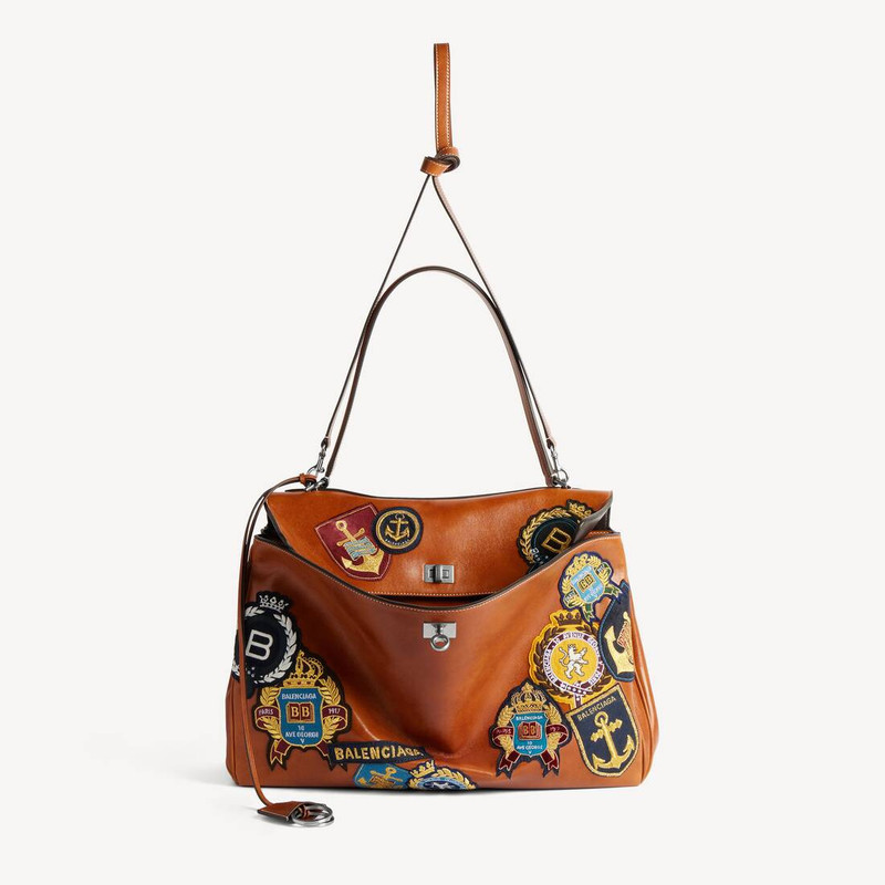 Men's Rodeo Handbag Large in New Tan/multicolor 4