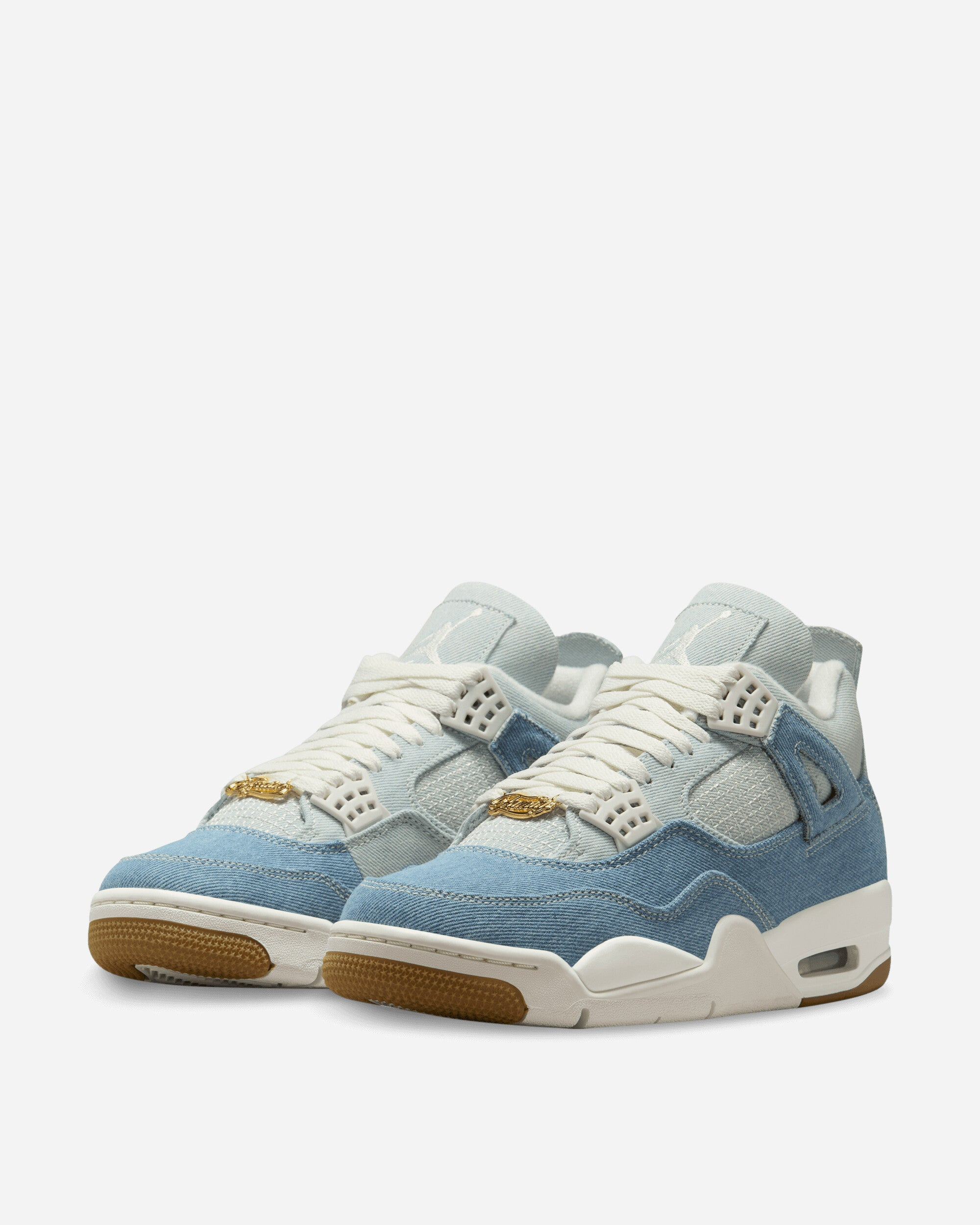Women's Air Jordan 4 Sneakers Worn Blue - 2