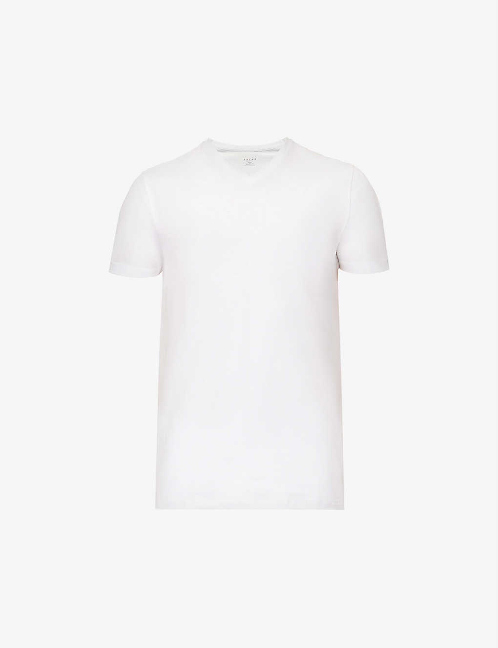 Pack of two Daily Comfort V-neck stretch-cotton T-shirts - 2