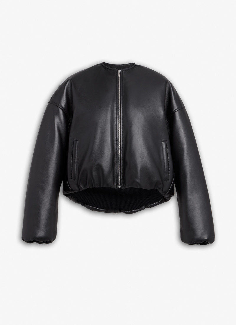 LEATHER BOMBER 재킷 - 1