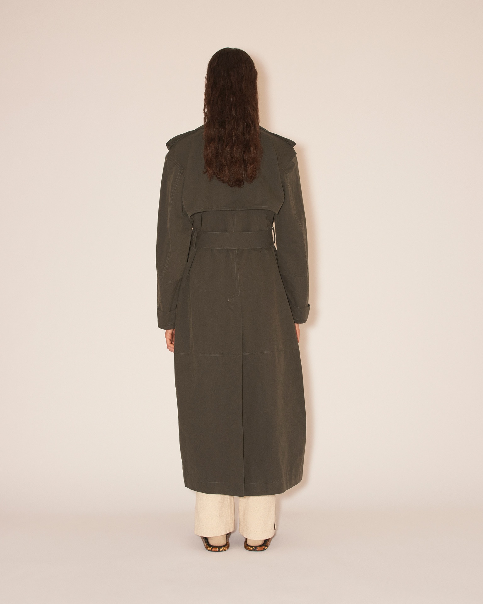 MEEKA - Oversized trench coat - Dark moss - 5