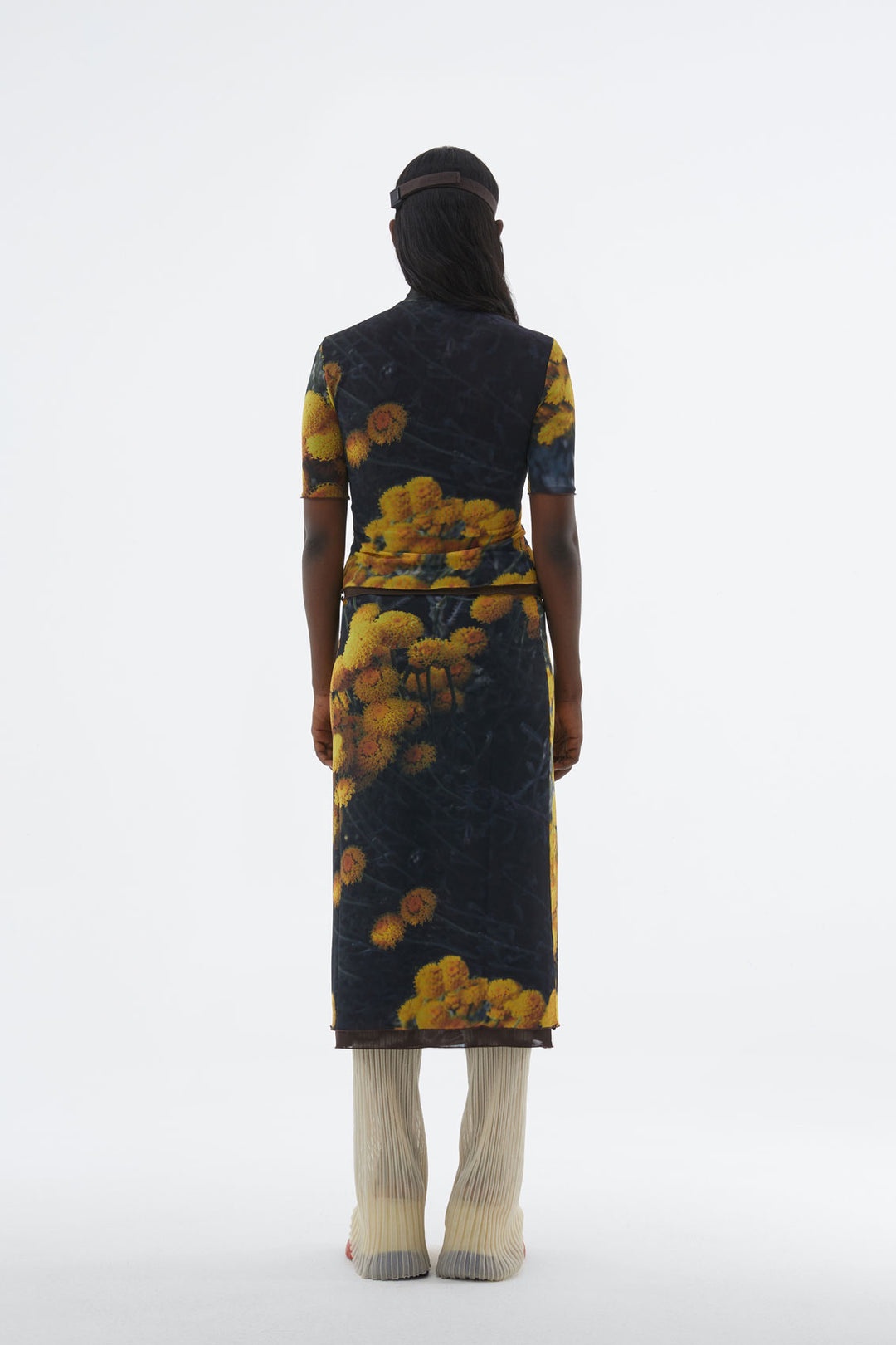TULLE TOP WITH FLOWER PRINT - 4