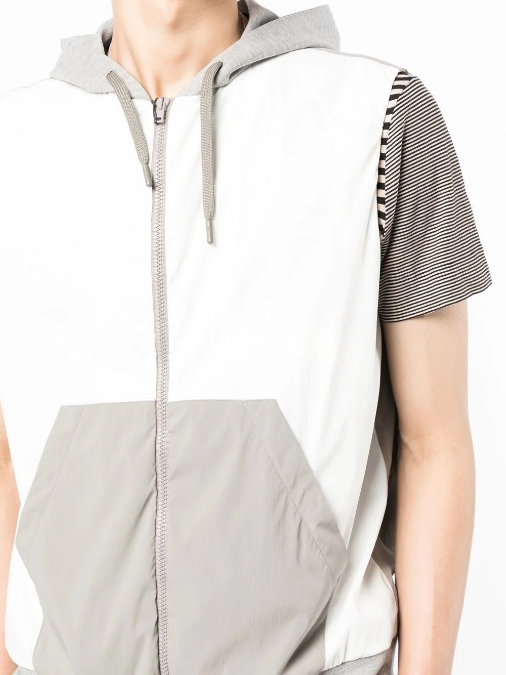 zipped hooded vest - 5