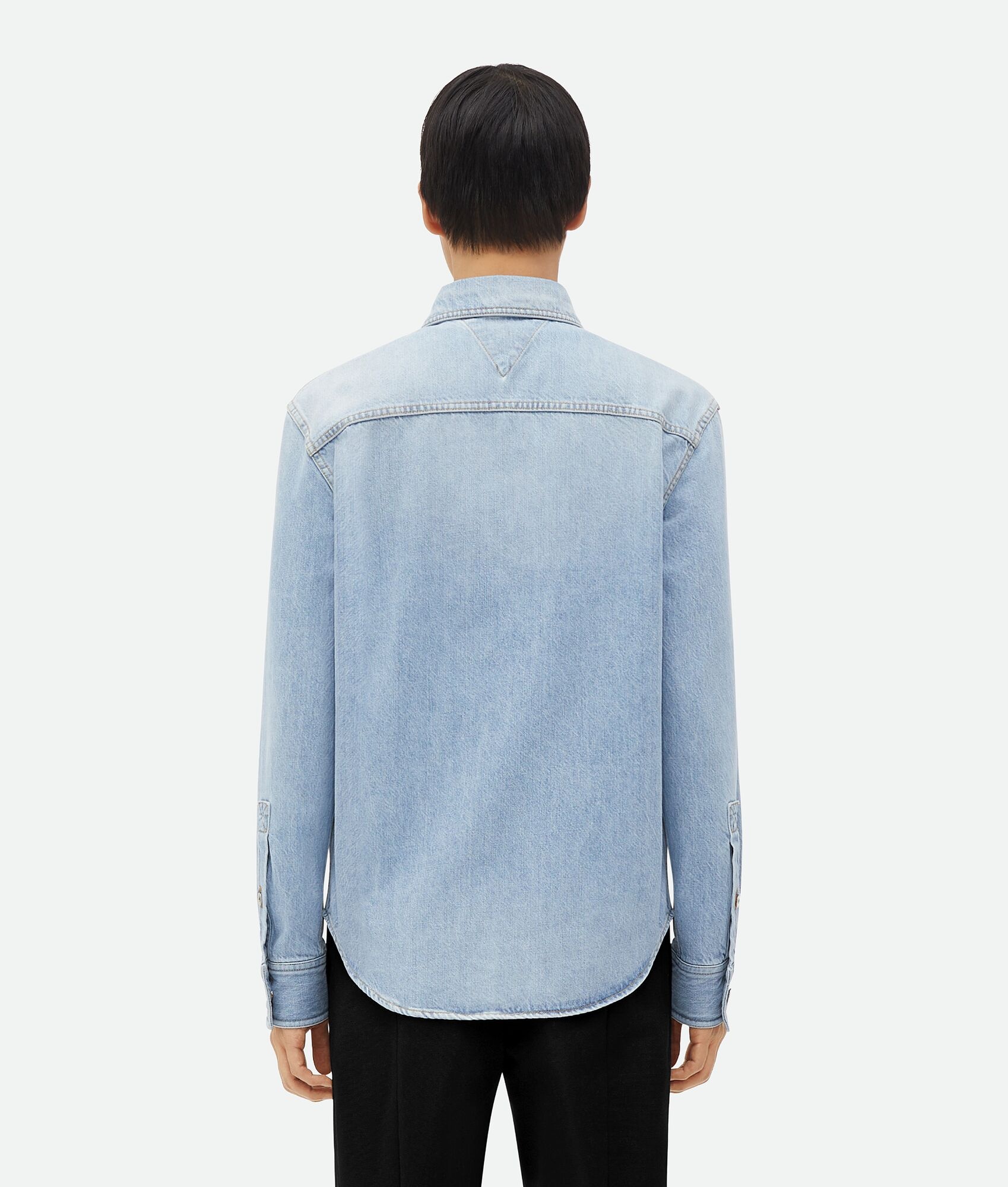 Relaxed Fit Light-Bleached Denim Shirt - 3