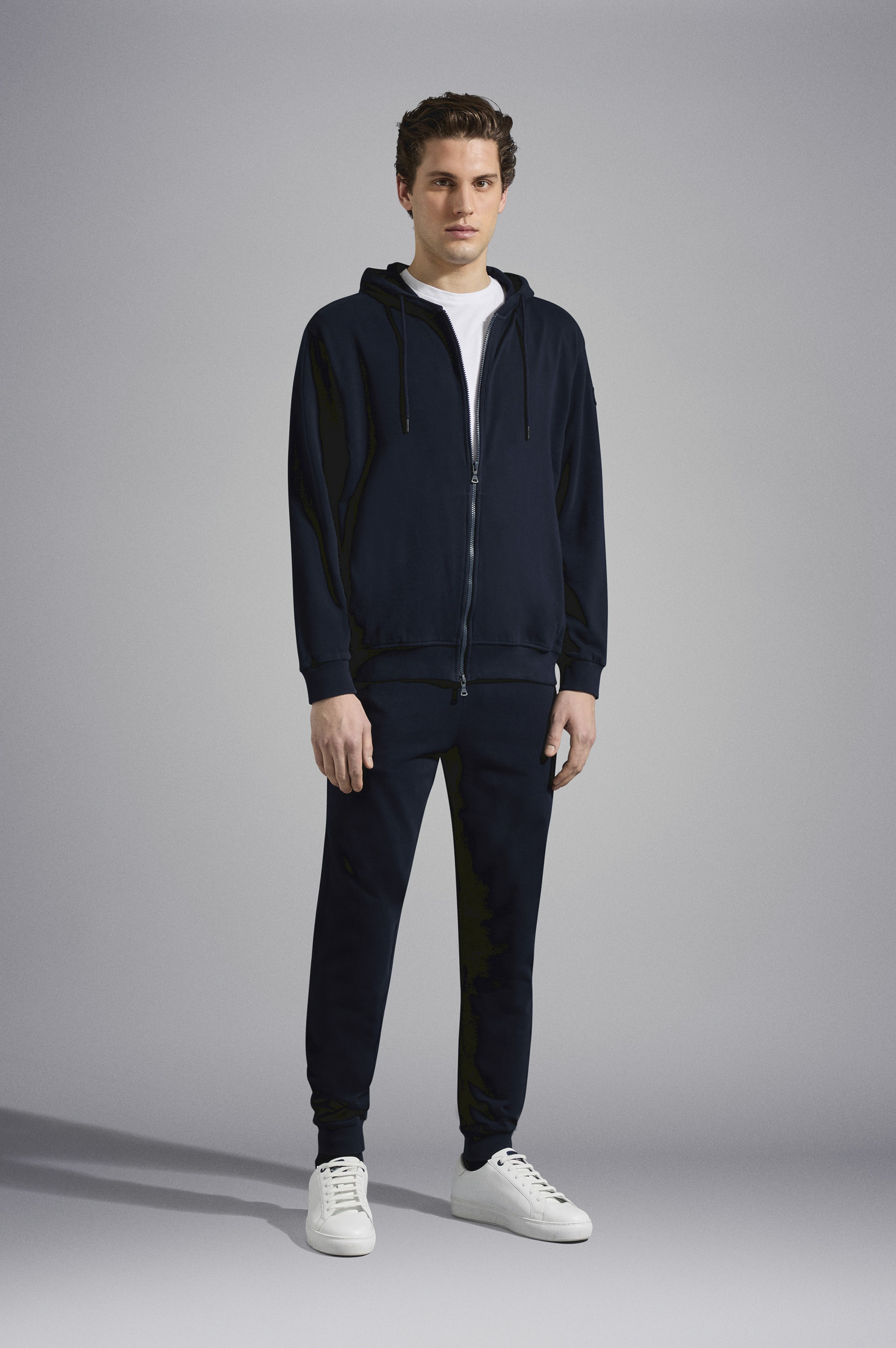 COTTON FULL ZIP TRACKSUIT WITH ICONIC BADGE - 6