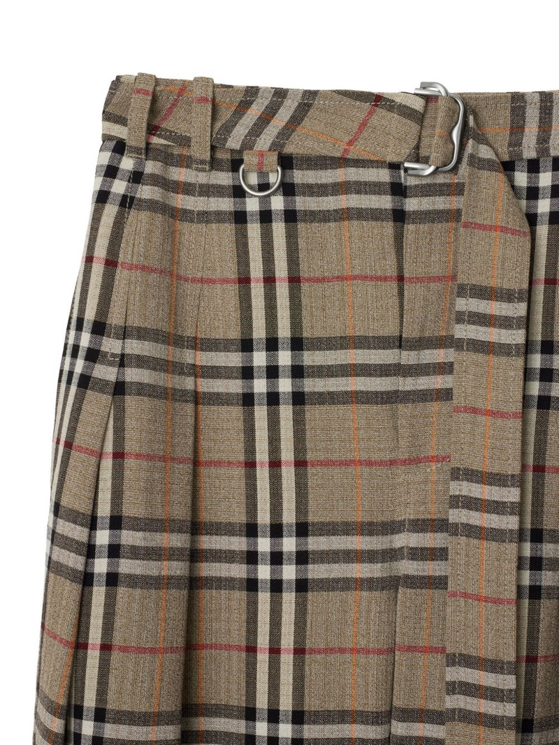 Burberry checked belted trousers outlook