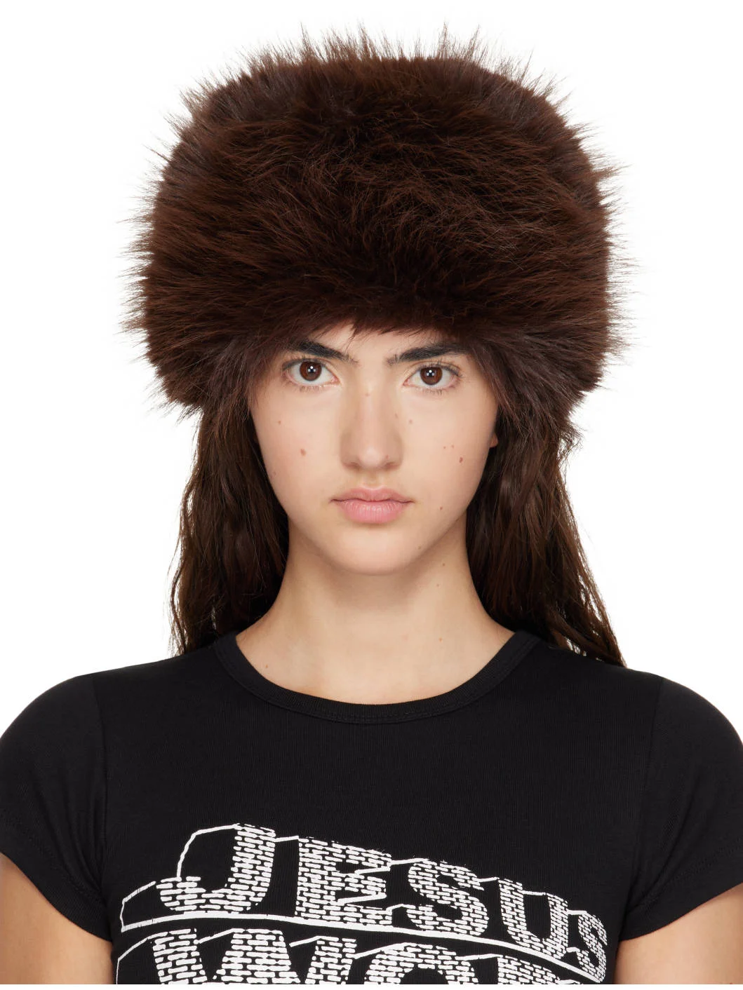 Brown 'Racoon Tail' Hat - 1