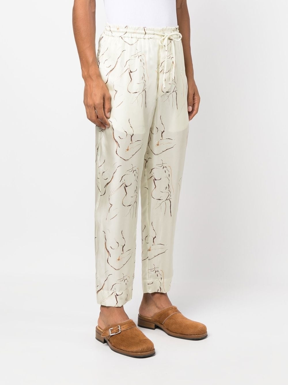 graphic-print cropped trousers - 3