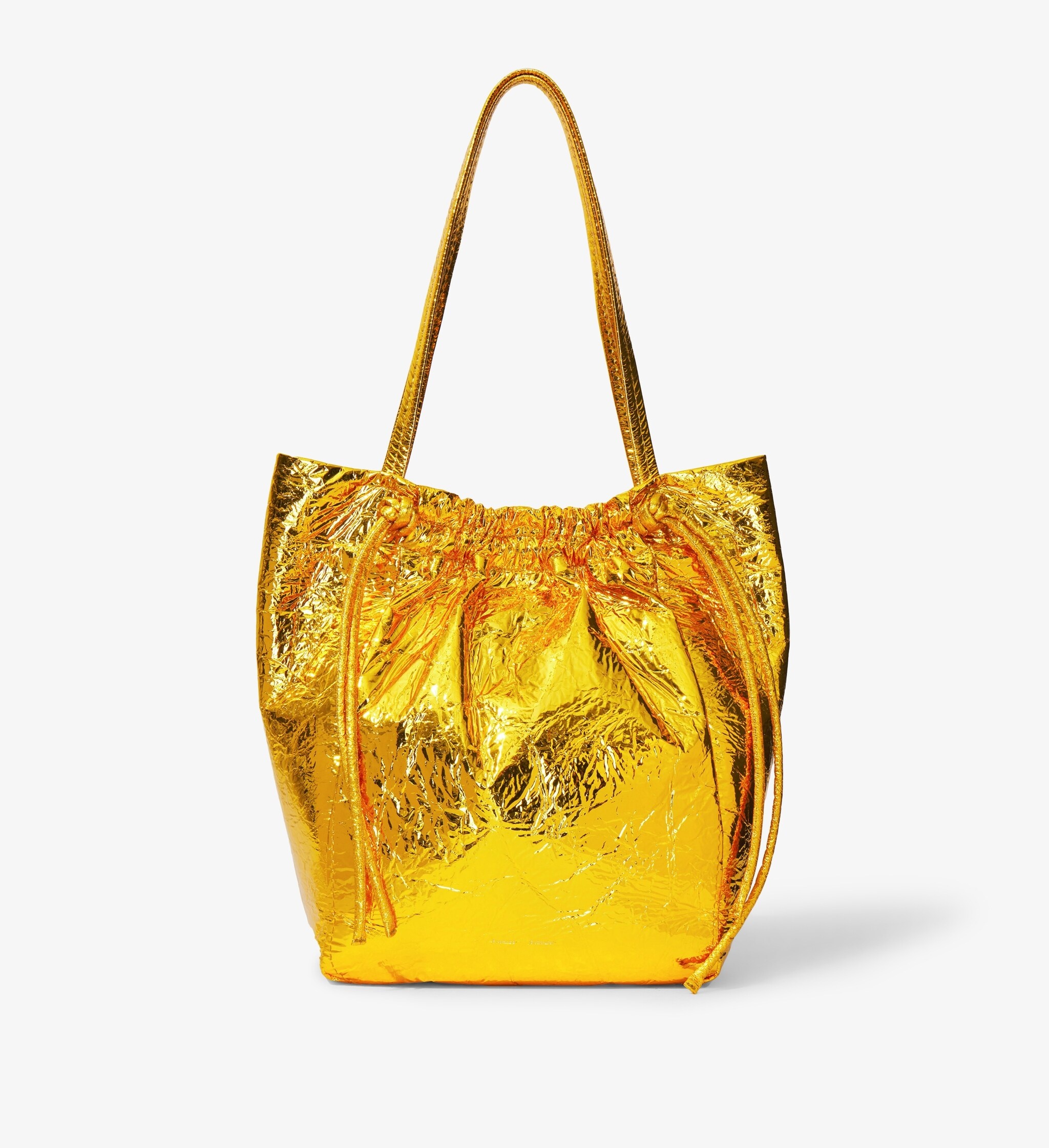 Metallic Drawstring Tote - 1
