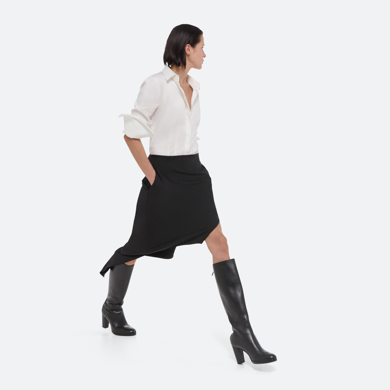 VIRGIN WOOL SCARF HEM SKIRT 7