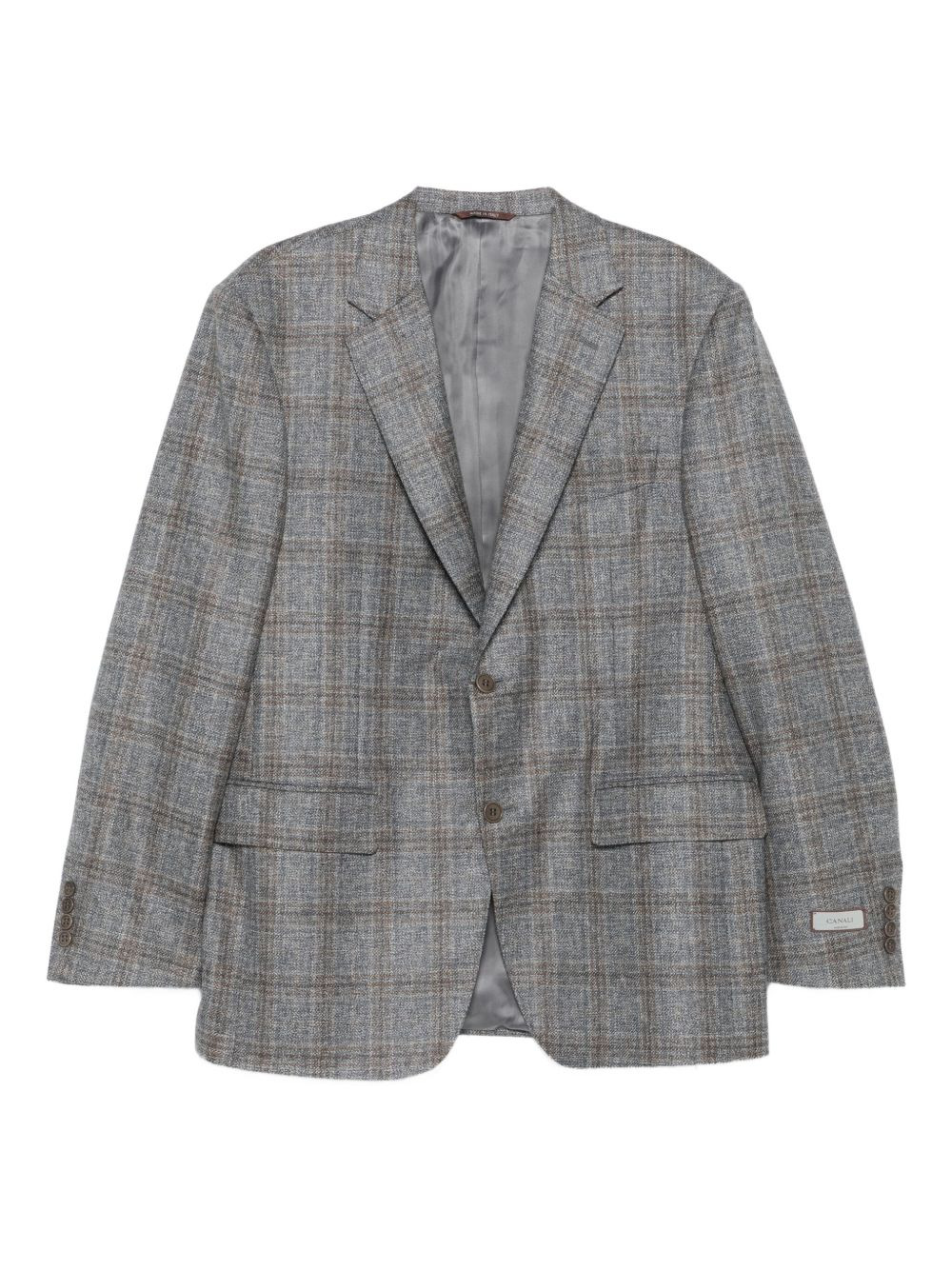 checked wool jacket - 1