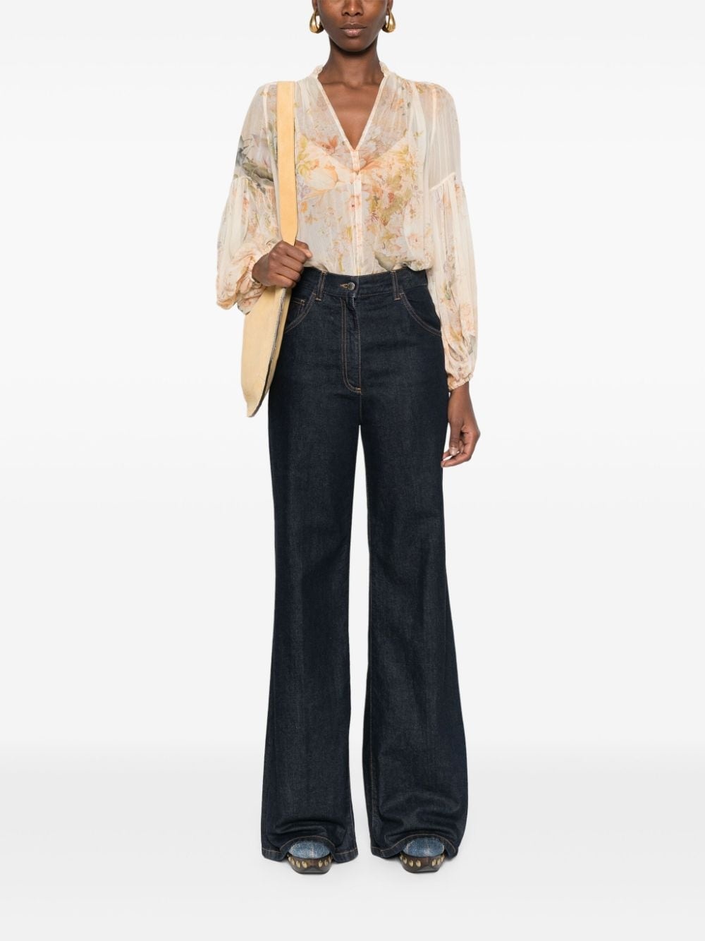 floral-print blouse - 2