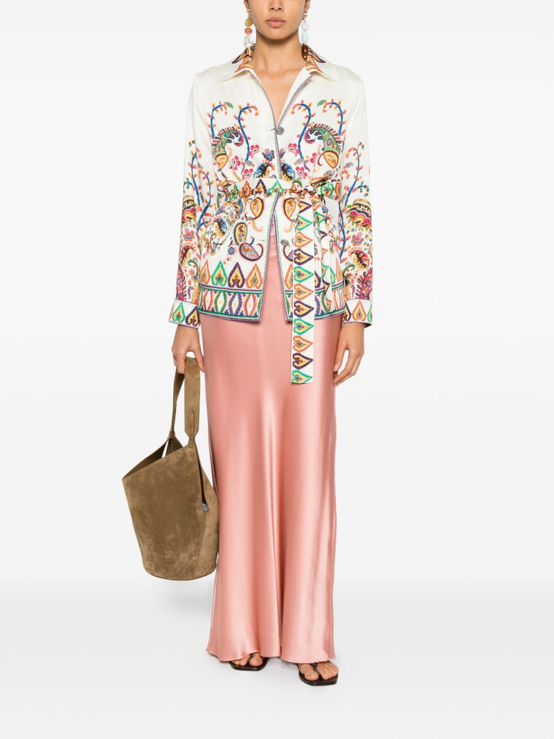 Etro paisley-print belted jacket outlook