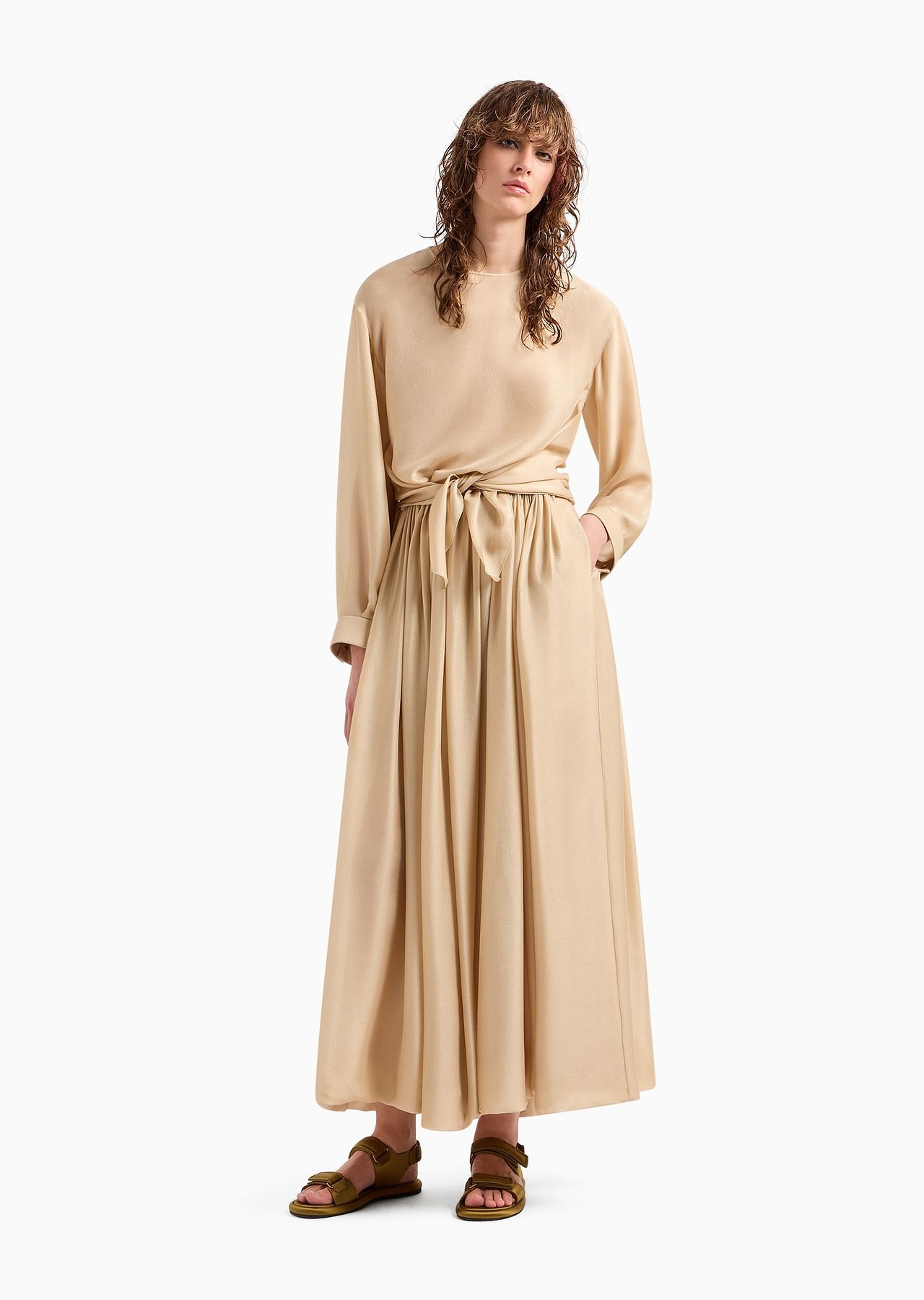 Silk crew-neck blouse - 4