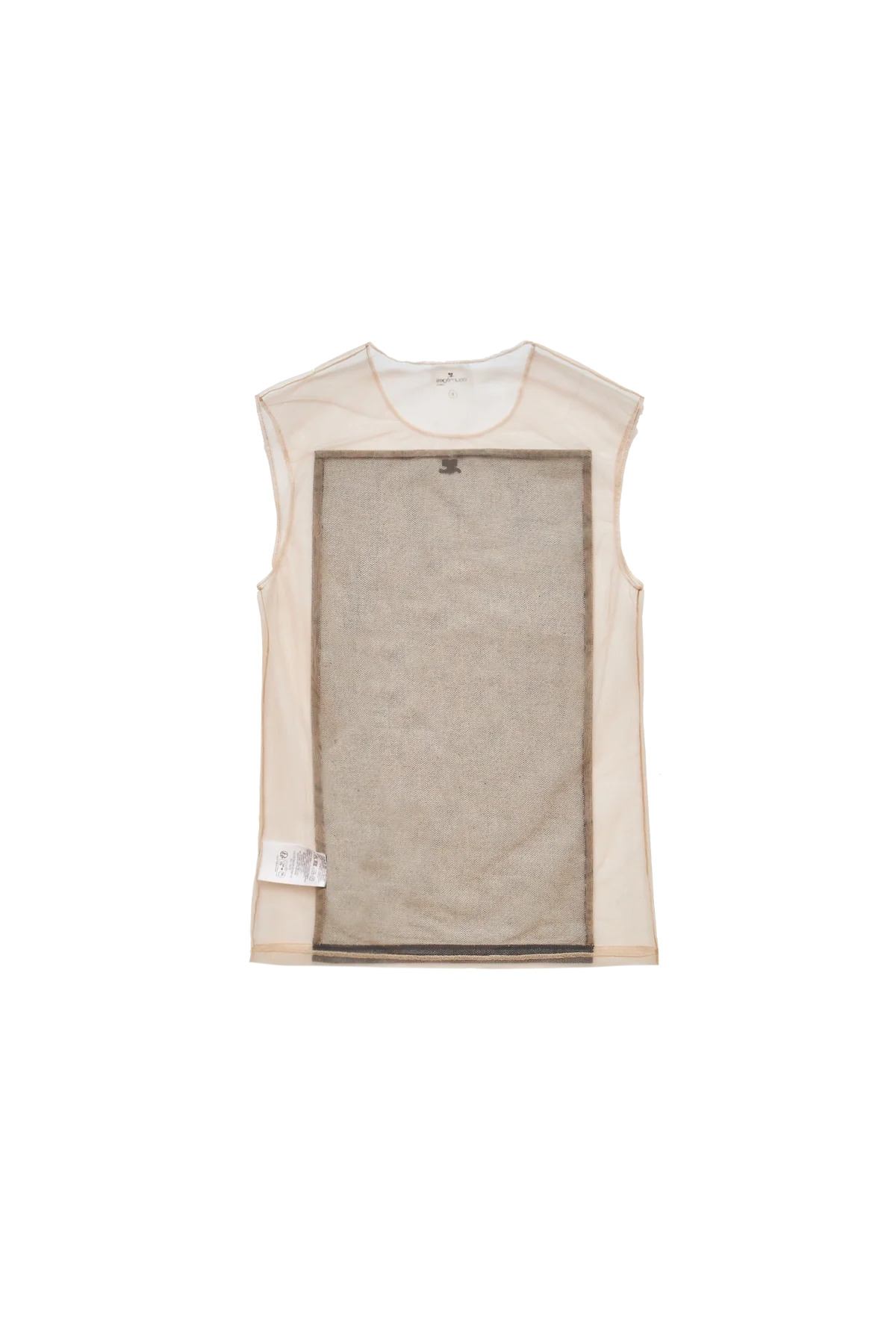 Courreges Illusion Square Denim Top - Dark Skin Tone Grey - 2
