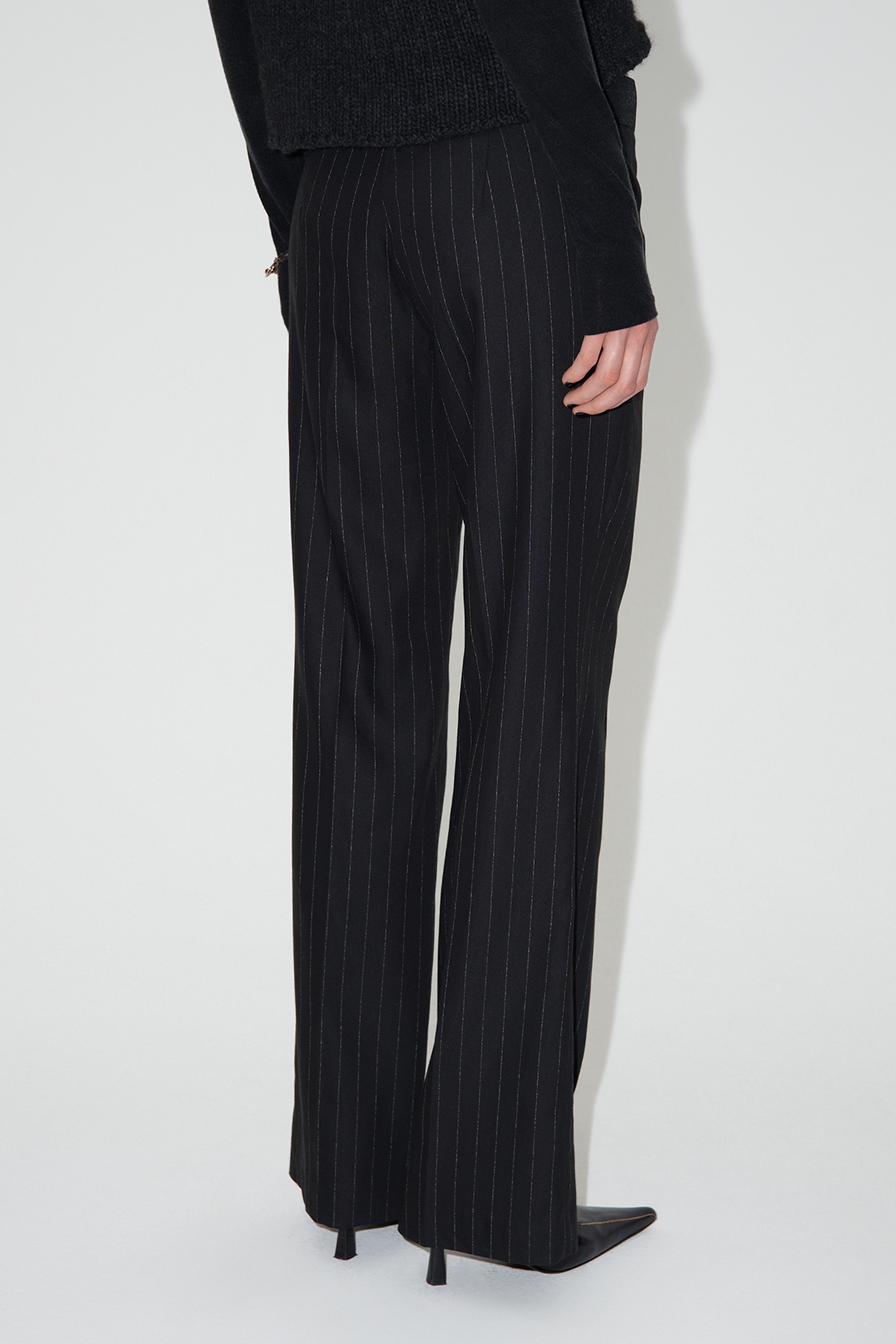 Hip Trouser Black Chalk Stripe - 6