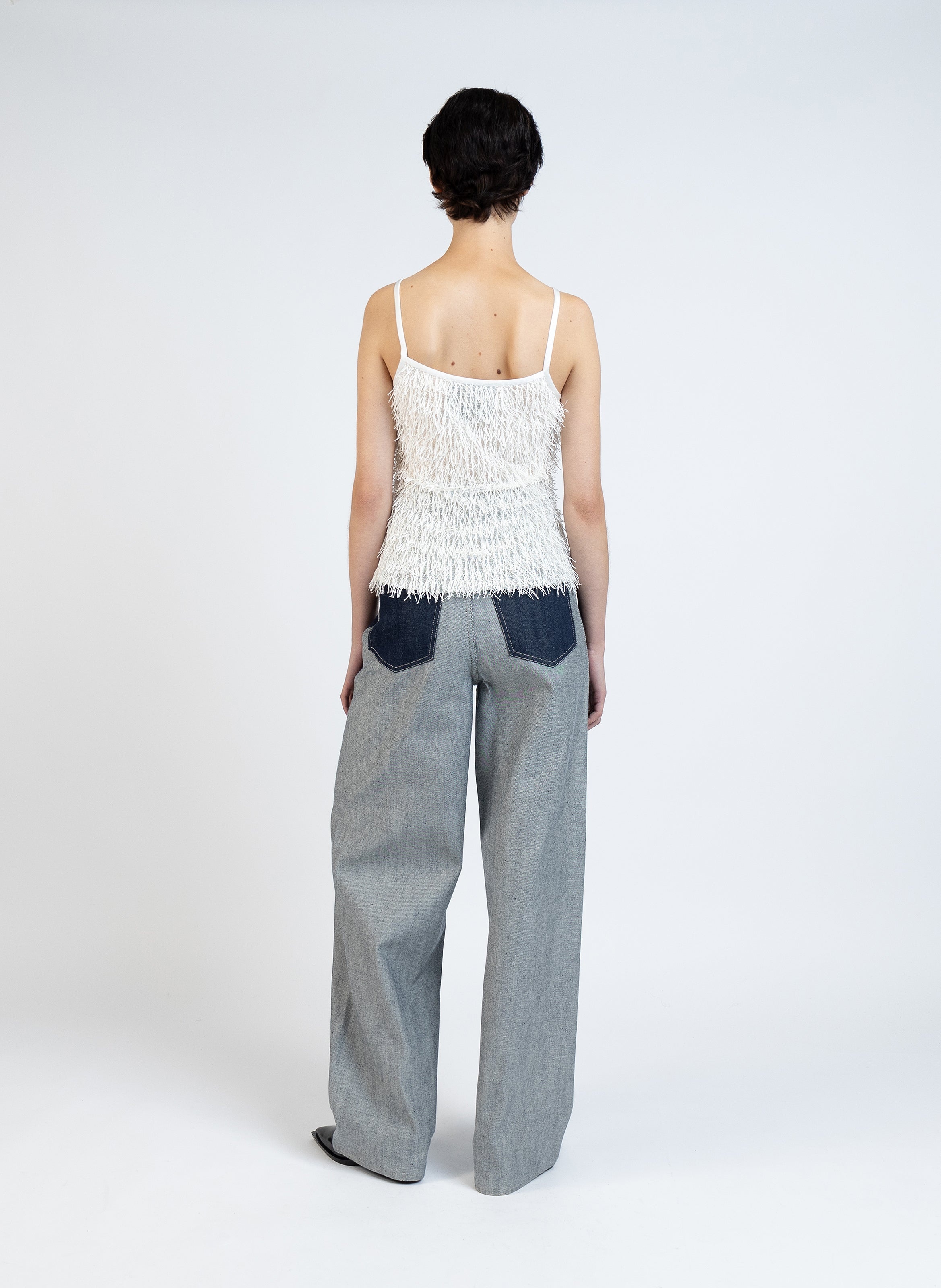 Fluffy Tank Top/White - 5