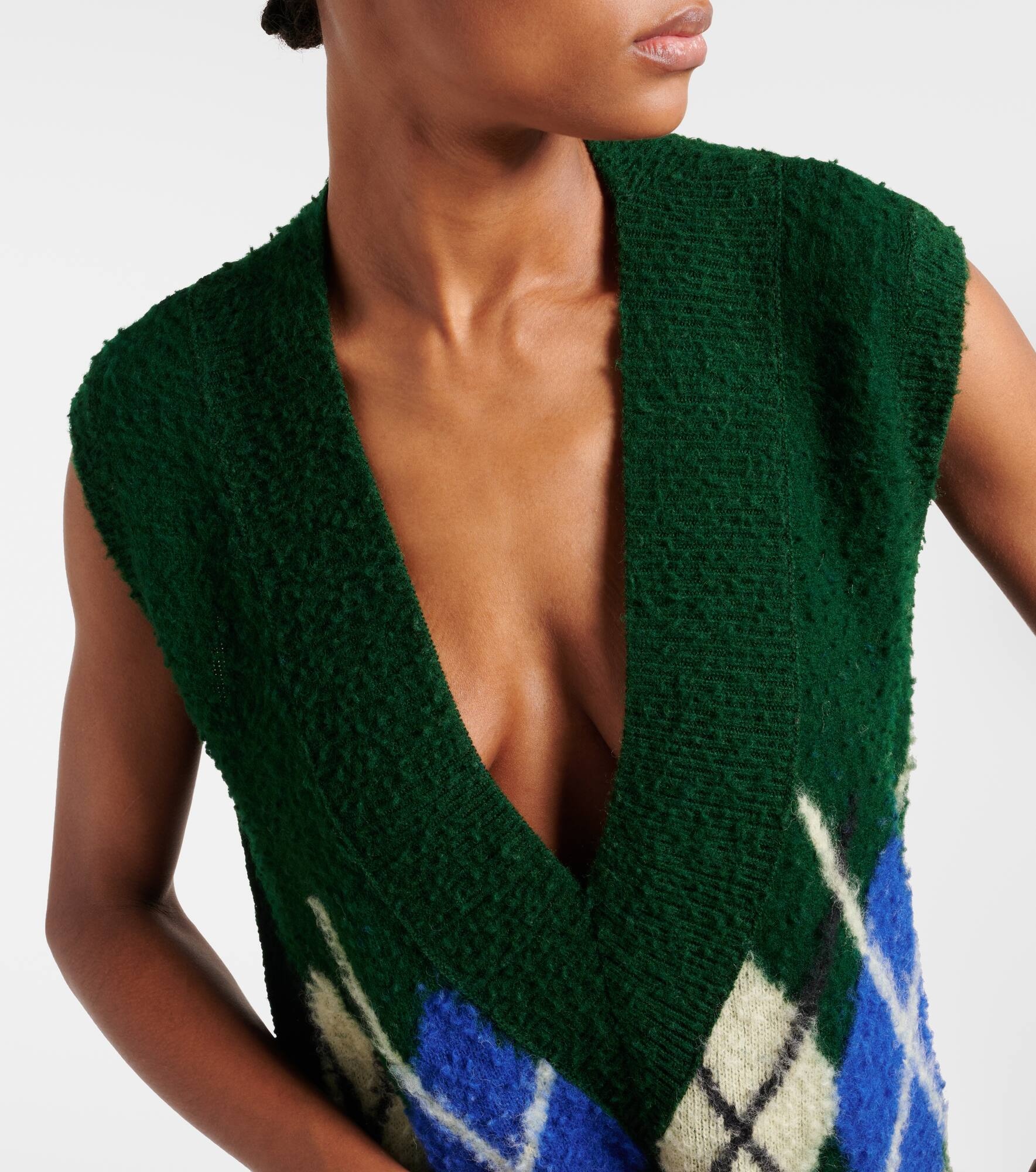 Argyle wool maxi dress - 4