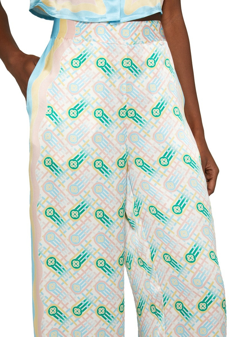 Printed straight leg Trousers 4