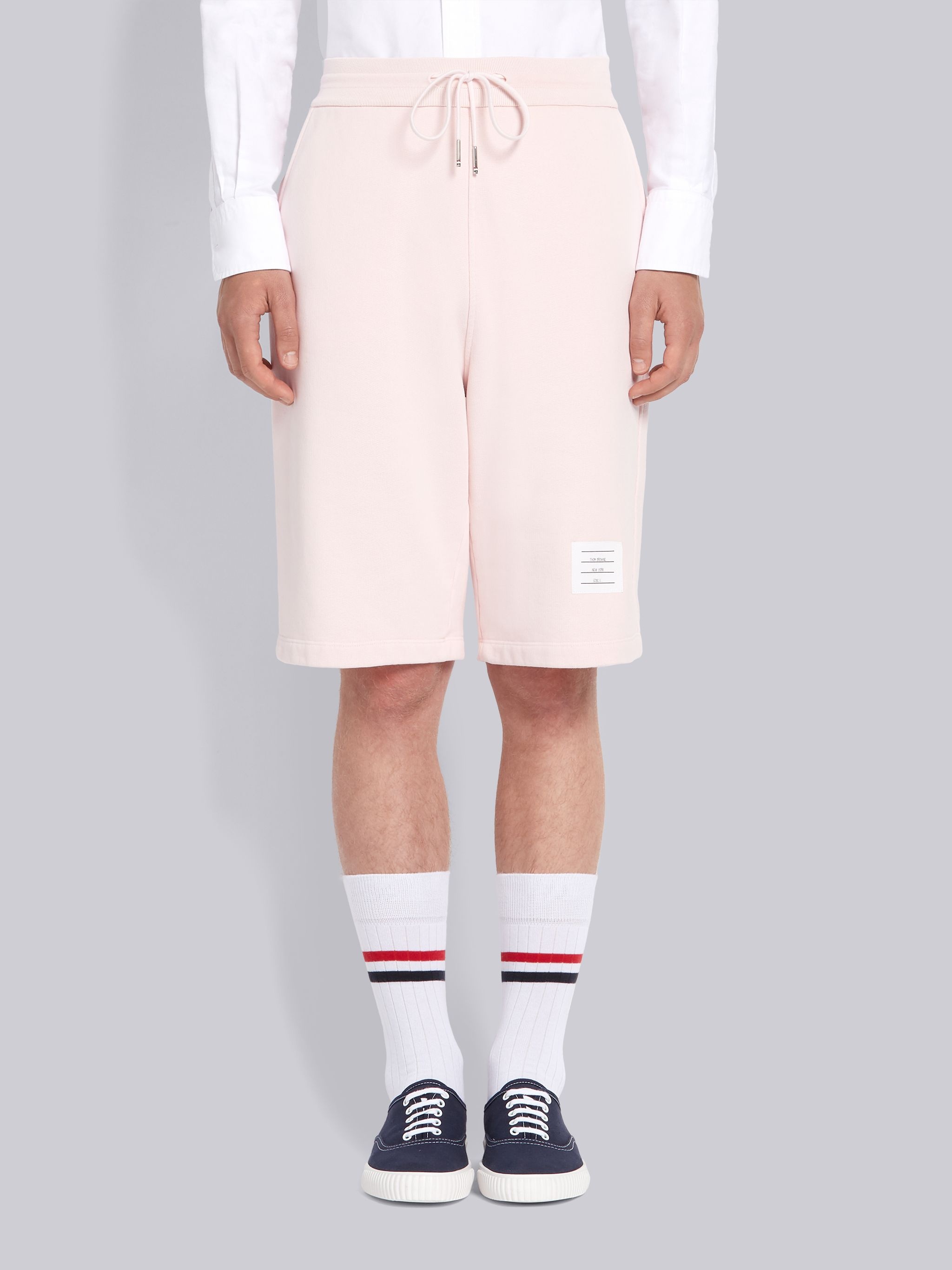 Pink Classic Loopback Garment Dyed Sweat Shorts - 1