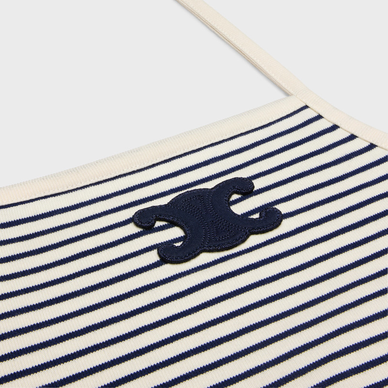 Triomphe tank top in striped jersey 3