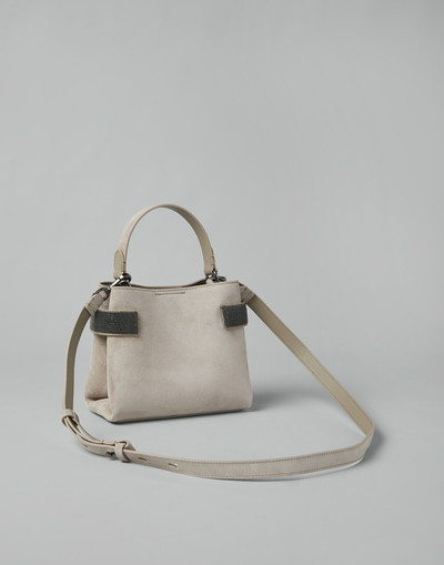 Brunello Cucinelli Suede bag with precious bands outlook